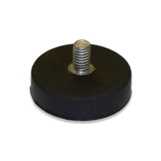 Male Thread Neodymium Pot Magnet - Diameter 22mm x 6mm with 6mm M4 thread and Rubber Case - AMF Magnets New Zealand