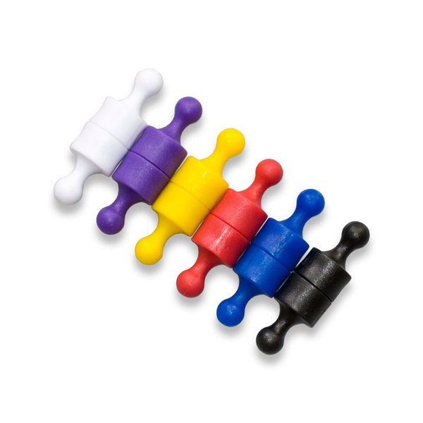 Mixed Colour Whiteboard Magnets 22mm x 12mm | 12 pack - AMF Magnets New Zealand