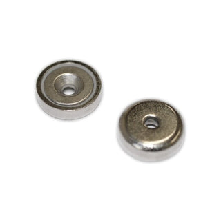Neodymium Countersunk Pot Magnets - 16mm x 5mm | North South Pair - AMF Magnets New Zealand