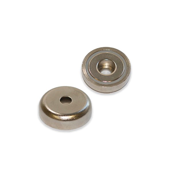 Neodymium Pot Magnet with Round Hole - 20mm x 7mm - AMF Magnets New Zealand