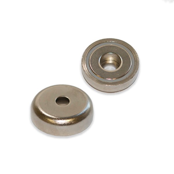 Neodymium Pot Magnet with Round Hole - 36mm x 9mm - AMF Magnets New Zealand