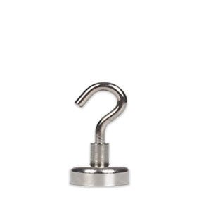 Neodymium Pot Magnet with Threaded Hook - 20mm x 37mm - AMF Magnets New Zealand