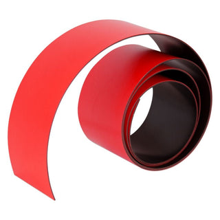 Red Magnetic Tape - 50mm x 0.6mm | PER METRE | Supplied As Continuous Length - AMF Magnets New Zealand