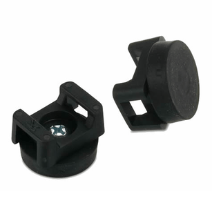 Rubber Coated Neodymium Pot Magnet - Diameter 22mm x 16mm with Cable Mount - AMF Magnets New Zealand