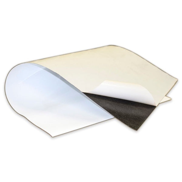 Self-Adhesive Steel Magnet Holding Sheet | White | 620mm x 0.8mm x 1m - AMF Magnets New Zealand