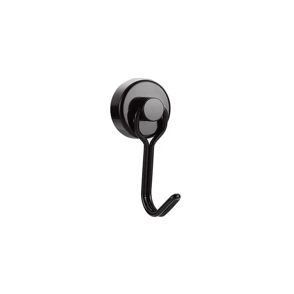 Neodymium Swivel Magnet with Hook - 20mm diameter I Black Coating