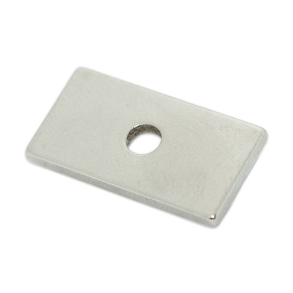 Neodymium Block Magnet - 25mm x 12.5mm x 3.5mm with D4mm hole | N42