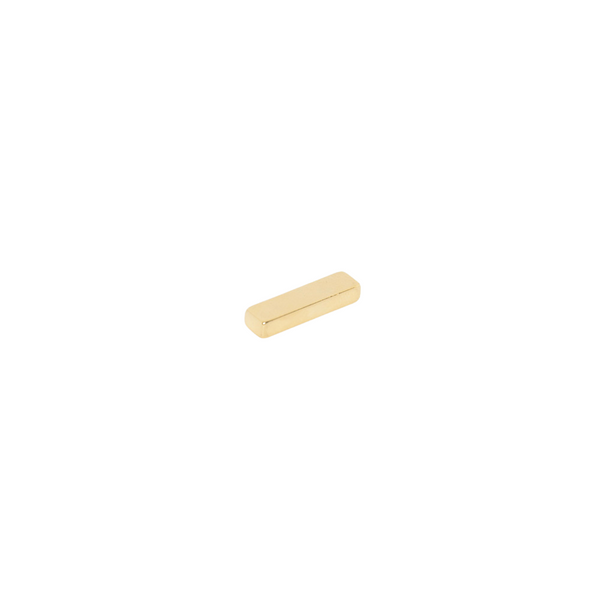 Neodymium Block Magnet - 20mm x 3.5mm x 5mm | N52 | Gold Coating | Magnetised Through 5mm Height