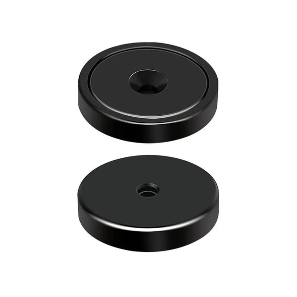 Neodymium Countersunk Pot Magnet | D25mm x 8mm | Rust-Proof Black Epoxy Coating