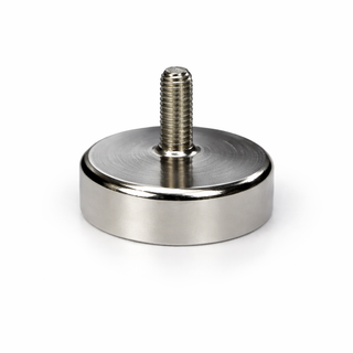 AMF Magnetics Neodymium Pot Magnet with M5 Male Thread - D25mm x 17mm 9mm External Boss