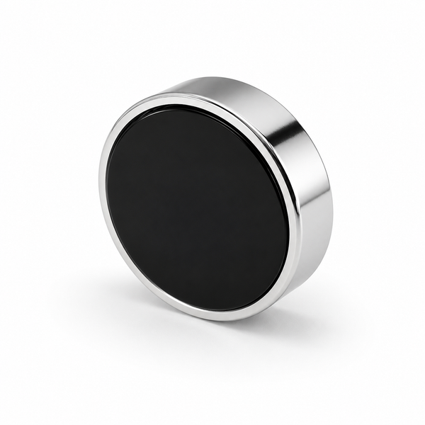 Neodymium Pot Magnet with M6 Male Thread - D32mm x 18mm (TH) | 10mm External Boss | Epoxy Coated Base