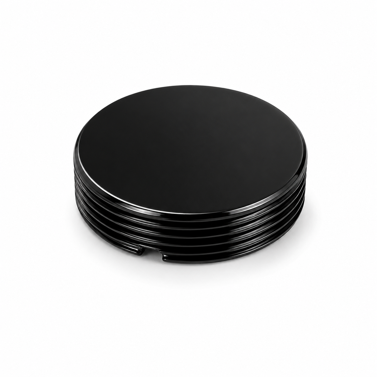 Neodymium Threaded Pot Magnet – D36mm x 8mm | Black Epoxy Coating