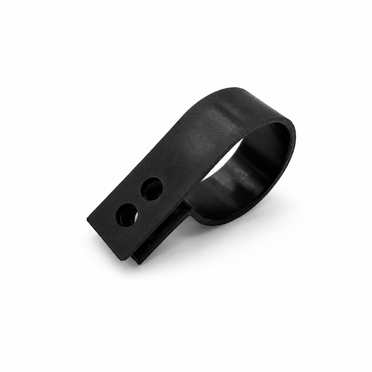 10 Pack of Nylon P-Clips | Closed Diameter D22mm | M5 Mounting Hole | Black