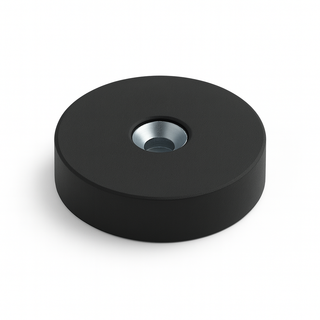 Rubber Coated Neodymium Pot Magnet – (D) 34mm x (H) 8mm | Countersunk 4.5mm Hole