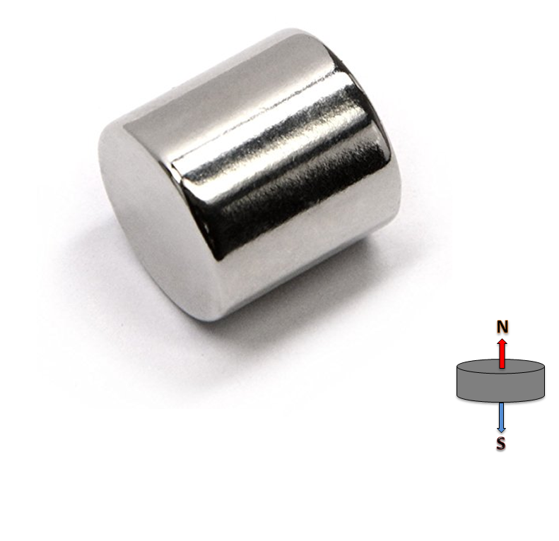 Neodymium Cylinder Magnet 12.7mm x 12.7mm N48