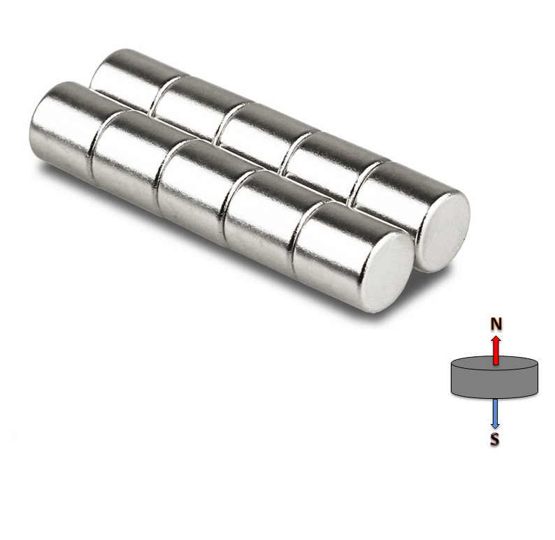 Neodymium Cylinder Magnet 12mm x 12mm N45