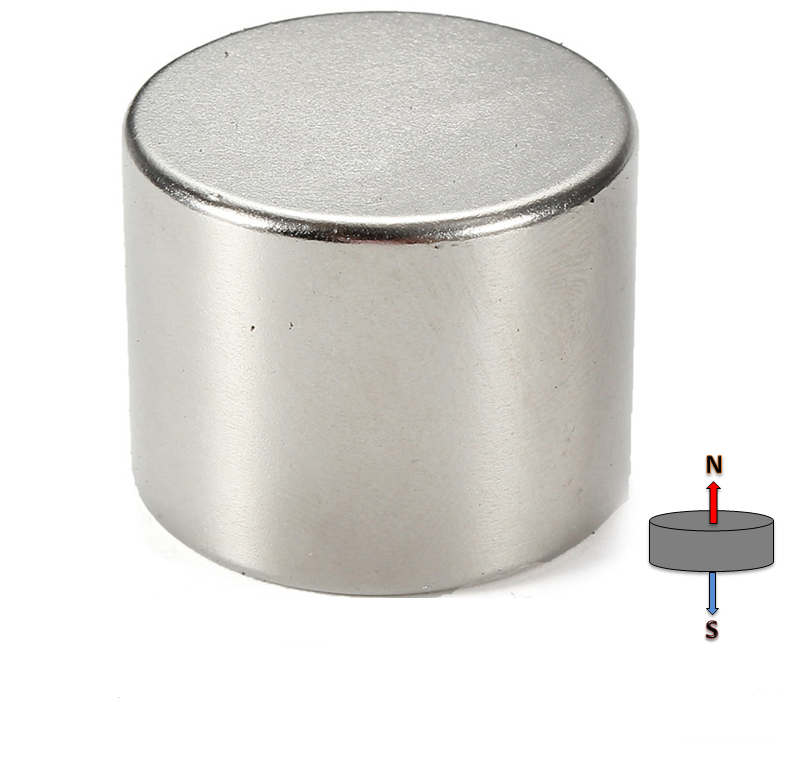 Neodymium Cylinder Magnet 25.4mm x 25.4mm N42
