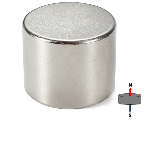 Neodymium Cylinder Magnet 25.4mm x 25.4mm N42