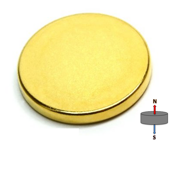 Neodymium Disc Magnet - 5mm x 1mm | N50 I GOLD