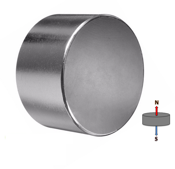 Neodymium Disc Magnet 60mm x 25mm N48
