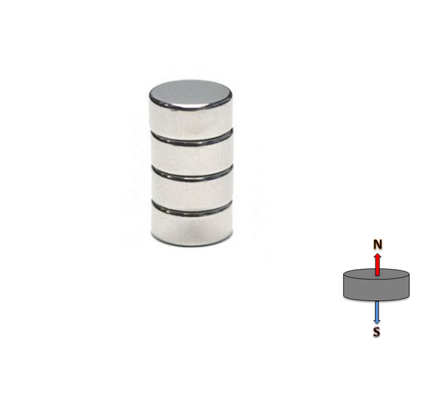 Neodymium Disc Magnet 9.5mm x 6.35mm N35
