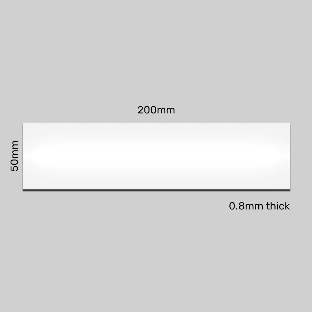 Magnetic Labels - 200mm x 50mm x 0.8mm | White - AMF Magnets New Zealand