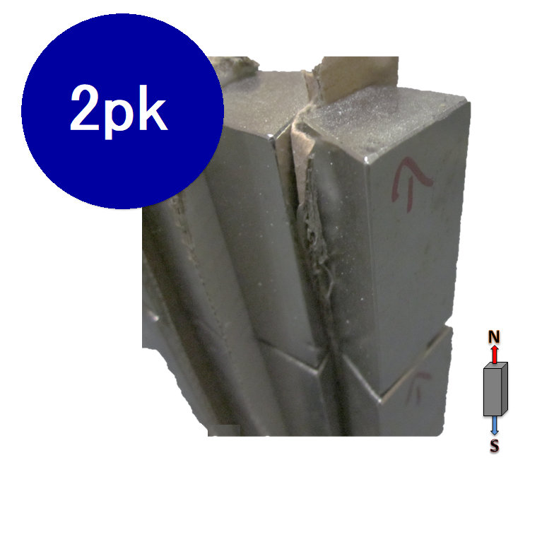 Neo Sample Pack Magnets 32.99x11.51x50.8mm N45 | Length Magnetised | Pack of 2 | REDUCED TO CLEAR