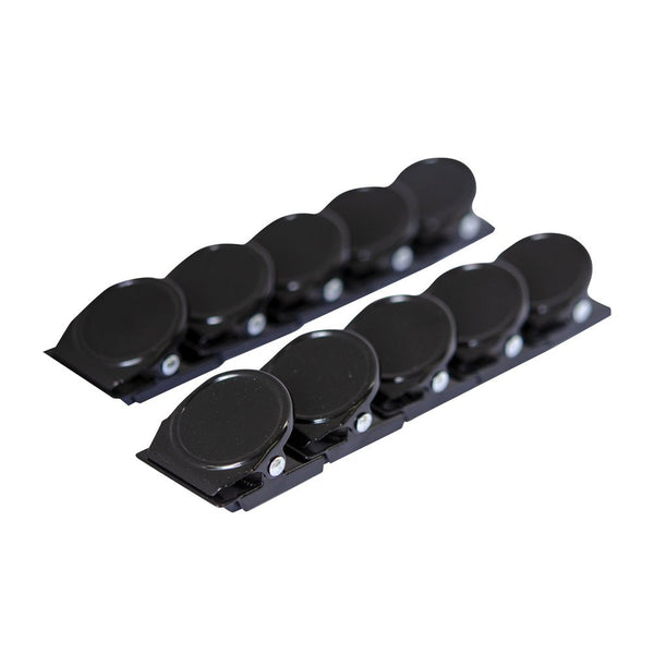 Black Square Round Memo Clip Magnets | 30mm | 10 Pack - AMF Magnets New Zealand