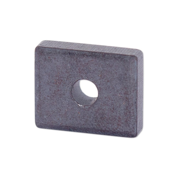 Ferrite Block Magnet - 16mm x 13mm x 4mm | 4mm Hole - AMF Magnets New Zealand