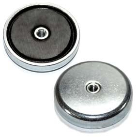 Ferrite Pot Magnet - (OD)40mm x (H)8mm - AMF Magnets New Zealand