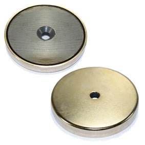 Ferrite Pot Magnet - (OD)90mm x (H)12mm | Countersunk Hole - AMF Magnets New Zealand