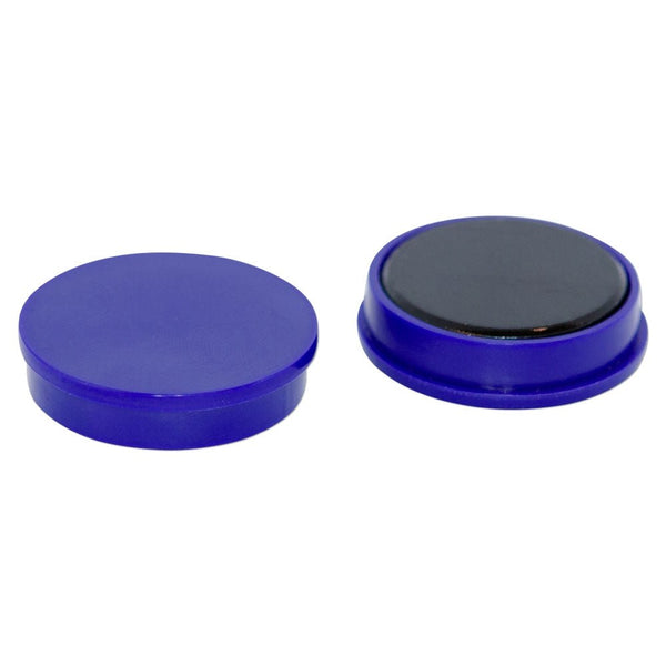 Ferrite Whiteboard Button Magnet - 30mm x 7mm | Blue - AMF Magnets New Zealand