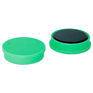 Ferrite Whiteboard Button Magnet - 30mm x 7mm | Green - AMF Magnets New Zealand
