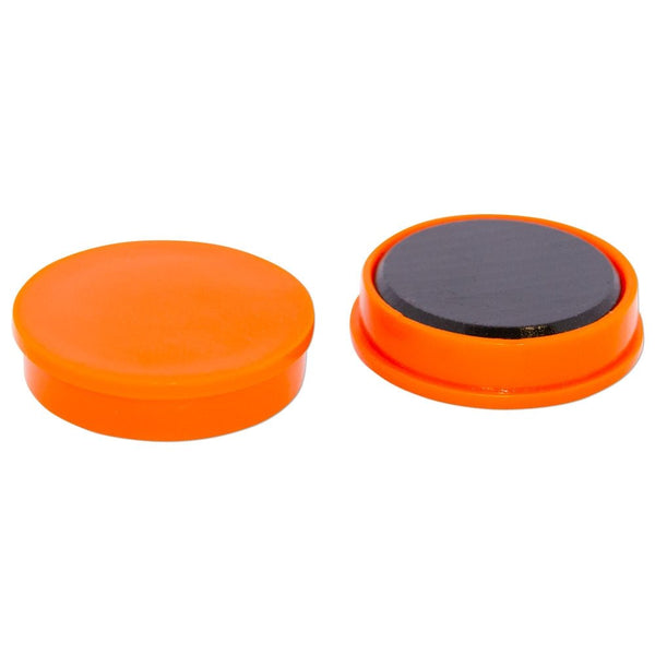 Ferrite Whiteboard Button Magnet - 30mm x 7mm | Orange - AMF Magnets New Zealand