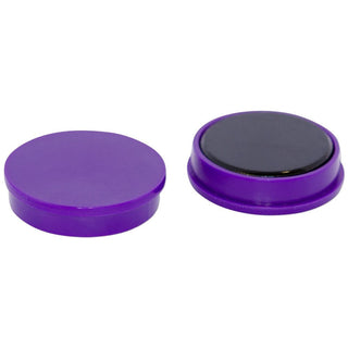 Ferrite Whiteboard Button Magnet - 30mm x 7mm | Purple - AMF Magnets New Zealand
