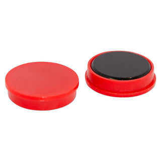 Ferrite Whiteboard Button Magnet - 30mm x 7mm | Red - AMF Magnets New Zealand