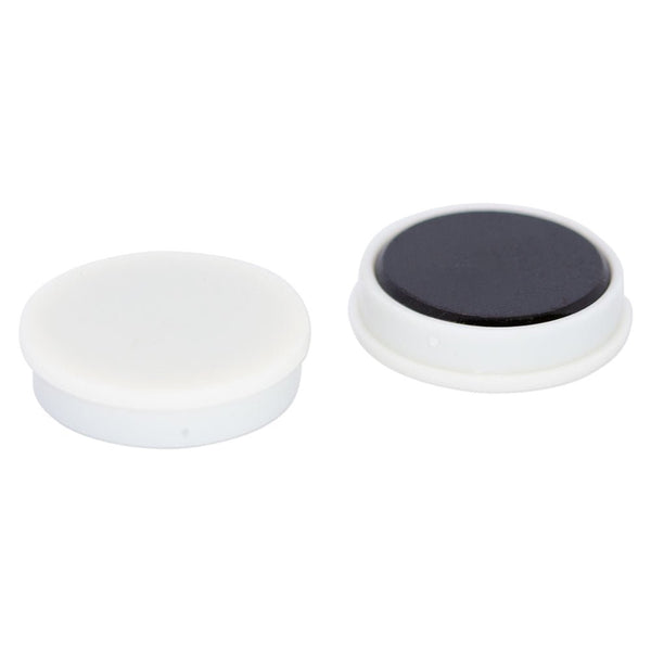 Ferrite Whiteboard Button Magnet - 30mm x 7mm | White - AMF Magnets New Zealand