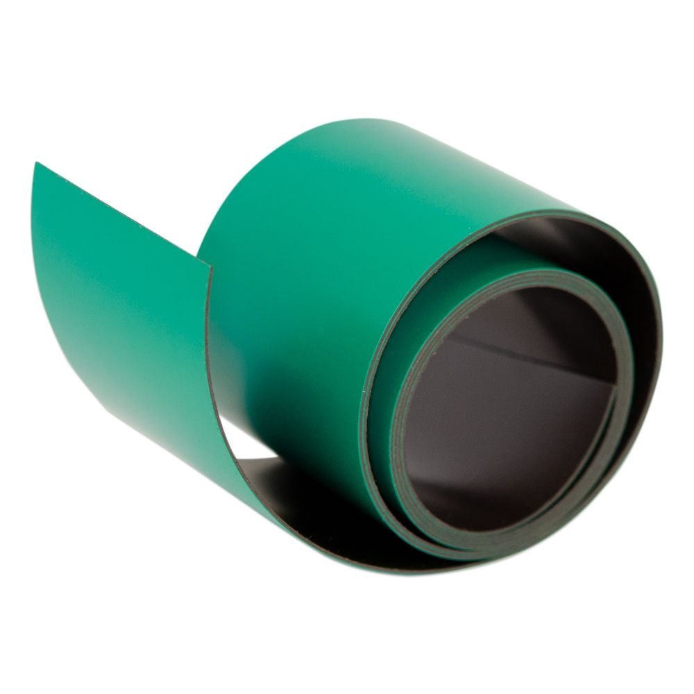 Green Magnetic Tape - 50mm x 0.6mm | PER METRE | Supplied As Continuous Length - AMF Magnets New Zealand