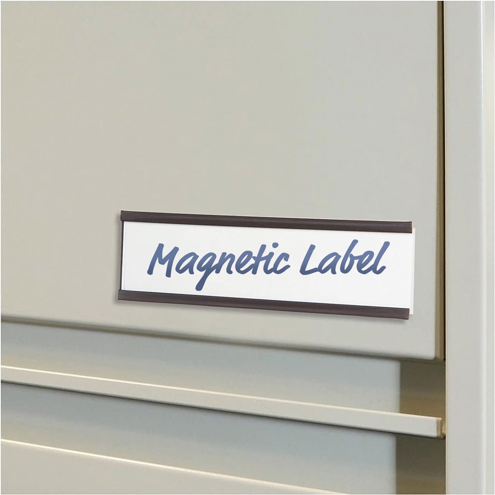 Magnetic Label Holder C-Channel Set – 100mm x 30mm x 1.1mm | Includes Plastic Cover and Insert Card - AMF Magnets New Zealand