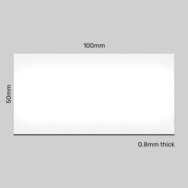 Magnetic Labels - 100mm x 50mm x 0.8mm | White - AMF Magnets New Zealand