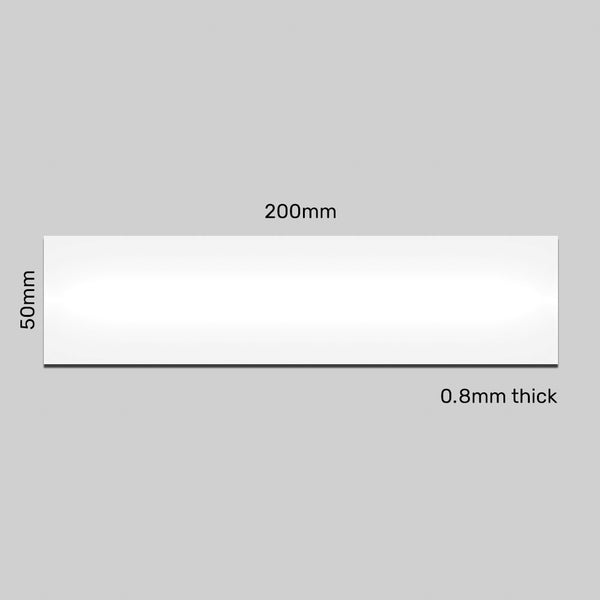 Magnetic Labels - 200mm x 50mm x 0.8mm | White - AMF Magnets New Zealand