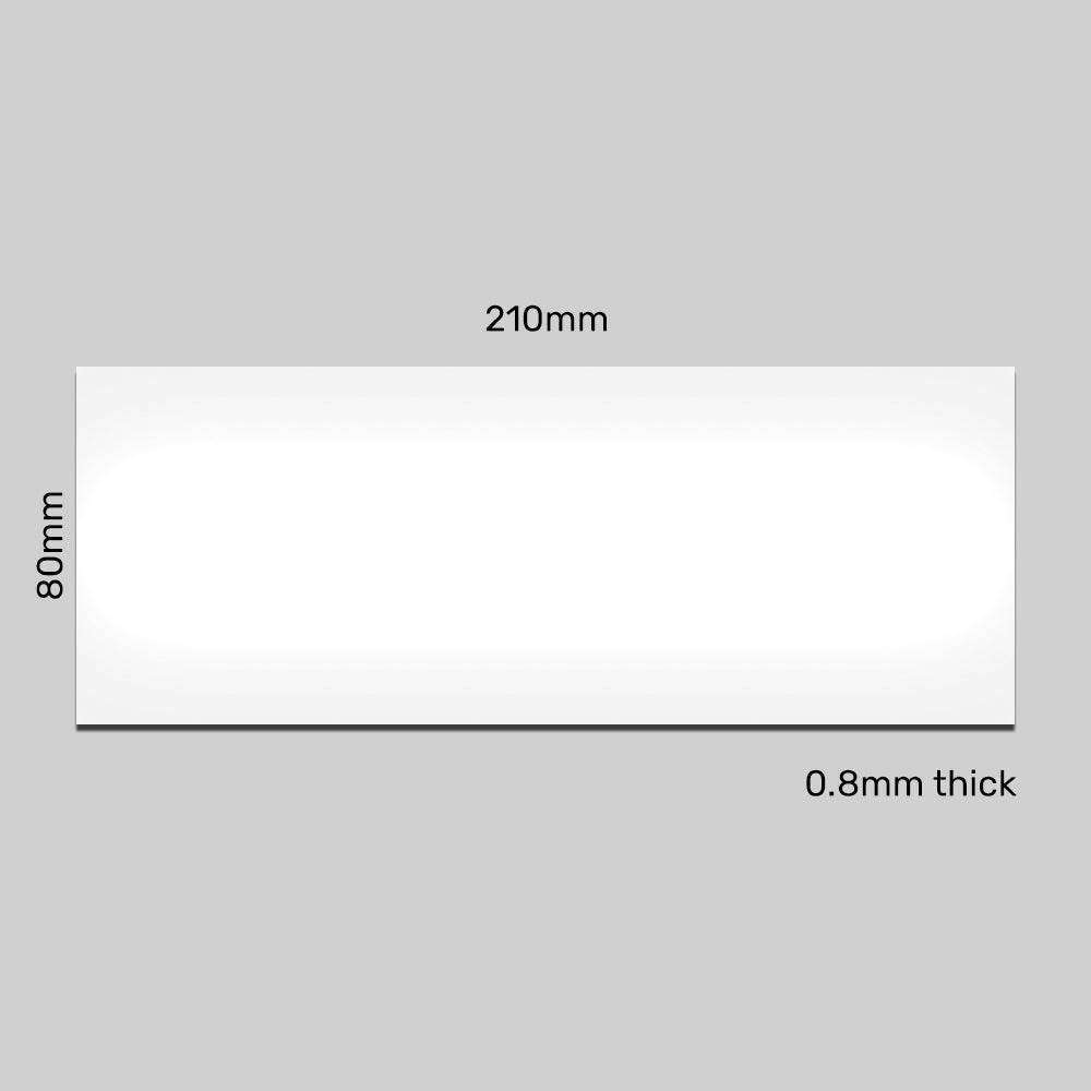 Magnetic Labels - 210mm x 80mm x 0.8mm | White - AMF Magnets New Zealand