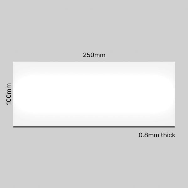 Magnetic Labels - 250mm x 100mm x 0.8mm | White - AMF Magnets New Zealand