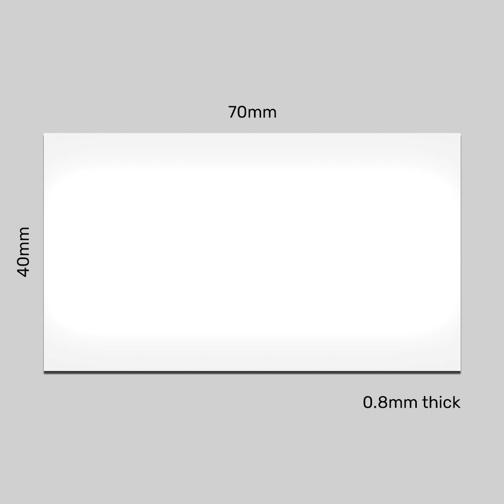 Magnetic Labels - 70mm x 40mm x 0.8mm | White - AMF Magnets New Zealand