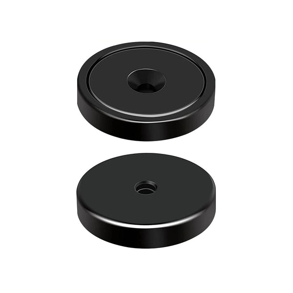 Neodymium Countersunk Pot Magnet with Black Epoxy Coating | D32mm x 8mm | Black Epoxy Coating | Rust Proof - AMF Magnets New Zealand