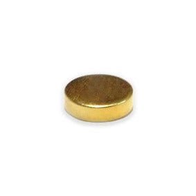 Neodymium Disc - 6mm x 2mm Gold NO DIMPLE - AMF Magnets New Zealand