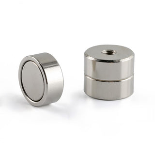 Neodymium Pot Magnet - Diameter 20mm x 11mm | M6 Internal Thread - AMF Magnets New Zealand
