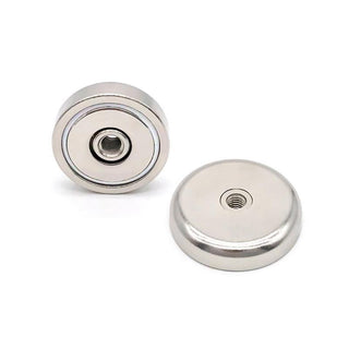 Neodymium Pot Magnet - Diameter 36mm x 7.6mm | M4 Internal Thread - AMF Magnets New Zealand