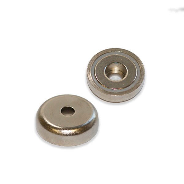 Neodymium Pot Magnet with Round Hole - 32mm x 8mm - AMF Magnets New Zealand