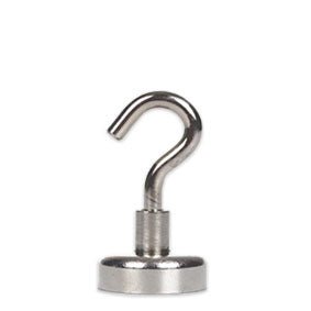 Neodymium Pot Magnet with Threaded Hook - 32mm x 47mm - AMF Magnets New Zealand